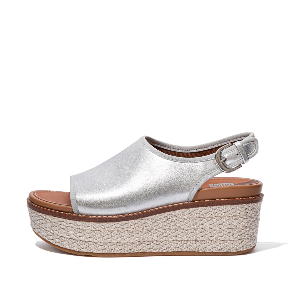 Fitflop Womens Wedge Silver - Eloise Mixed-metallics Back-strap - BM1293478